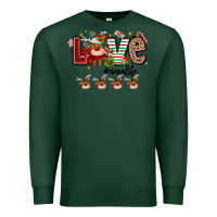 Sports Green love christmas Premium Sweatshirt - MaliasSmallBusiness