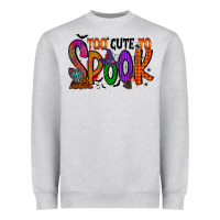 Heather Grey too cute to spook Heavyweight Sweatshirt - RacoonDesign