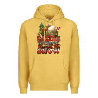 Antique Gold baking through the snow Premium Hoodie - Jasminsmagicworld