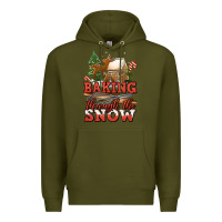 Army Green baking through the snow Premium Hoodie - Jasminsmagicworld