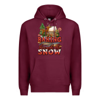 Burgundy baking through the snow Premium Hoodie - Jasminsmagicworld