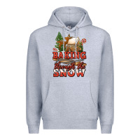 Heather Grey baking through the snow Premium Hoodie - Jasminsmagicworld