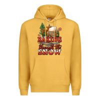 Mustard baking through the snow Premium Hoodie - Jasminsmagicworld