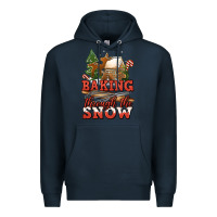 Navy baking through the snow Premium Hoodie - Jasminsmagicworld