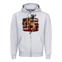 Heather Grey bucking bronco Zipper Hoodie - Jasminsmagicworld