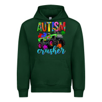 Forest Green Autism Awareness crusher Urban Hoodie - NancyCooperArtShop