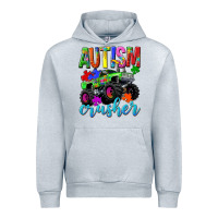 Heather Grey Autism Awareness crusher Urban Hoodie - NancyCooperArtShop