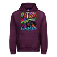 Mauve Wine Autism Awareness crusher Urban Hoodie - NancyCooperArtShop