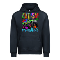 Navy Autism Awareness crusher Urban Hoodie - NancyCooperArtShop