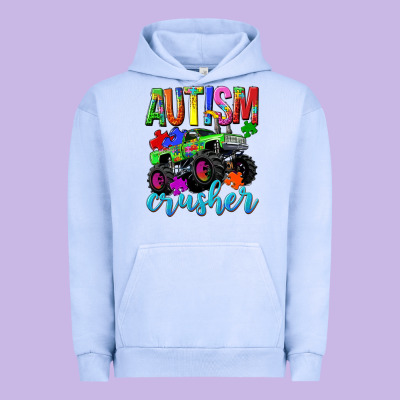 Autism Awareness Crusher Urban Hoodie Designed By Nancycooperartshop
