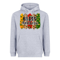 Heather Grey merry christmas brushstrokes Heavyweight Hoodie - MaliasSmallBusiness