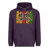 Plum merry christmas brushstrokes Heavyweight Hoodie - MaliasSmallBusiness