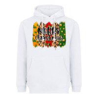 White merry christmas brushstrokes Heavyweight Hoodie - MaliasSmallBusiness