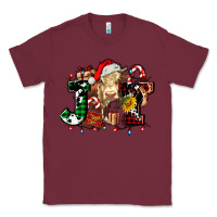 Burgundy joy and cow christmas candies and letters Classic Tee - AdoDesignShop