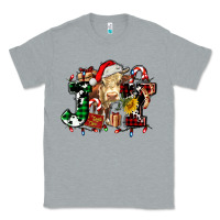 Heather Grey joy and cow christmas candies and letters Classic Tee - AdoDesignShop