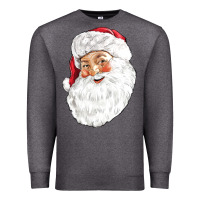 Charcoal Heather Santa Premium Sweatshirt - NancyCooperArtShop