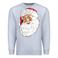 Heather Grey Santa Premium Sweatshirt - NancyCooperArtShop