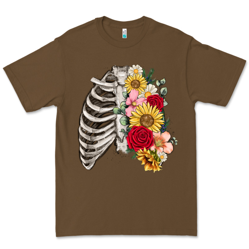 Floral Ribcage Premium Tee by MaliasSmallBusiness | Teevron