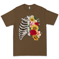 Cacao floral ribcage Premium Tee - MaliasSmallBusiness