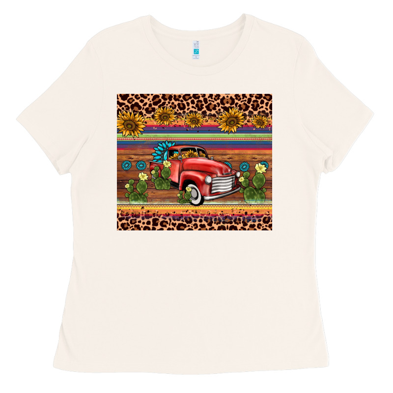 Truck Sunflower Leopard Ladies Tee by AdoDesignShop | Teevron