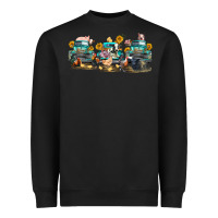 Black western farm trucks farm animals Heavyweight Sweatshirt - FaDigitalArtStudio