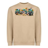 Mushroom western farm trucks farm animals Heavyweight Sweatshirt - FaDigitalArtStudio