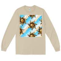Mushroom leopard sun seamless pattern Long Sleeve Tee - BundleAndBundleShop