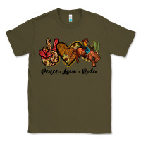 Army Green peace love rodeo Classic Tee - JahusDesignShop