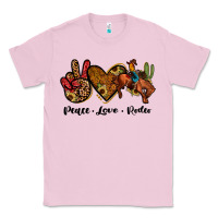 Bubblegum Pink peace love rodeo Classic Tee - JahusDesignShop