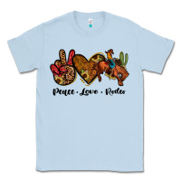 Dusty Blue peace love rodeo Classic Tee - JahusDesignShop
