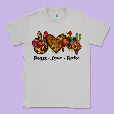 Peace Love Rodeo Classic Tee Designed By Jahusdesignshop