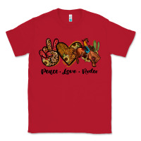Red peace love rodeo Classic Tee - JahusDesignShop