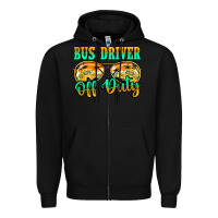 Black bus driver off duty Zipper Hoodie - Jasminsmagicworld