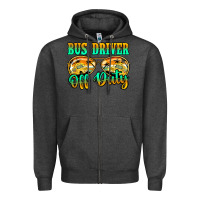 Charcoal Heather bus driver off duty Zipper Hoodie - Jasminsmagicworld
