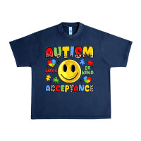 Navy autism acceptance Urban Heavy Tee - JahusDesignShop