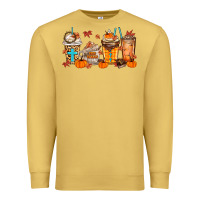 Antique Gold give thanks coffee cups Premium Sweatshirt - MaliasSmallBusiness