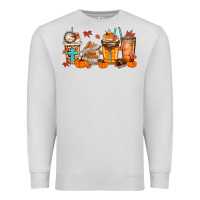 Dove Grey give thanks coffee cups Premium Sweatshirt - MaliasSmallBusiness