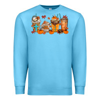 Ocean Blue give thanks coffee cups Premium Sweatshirt - MaliasSmallBusiness