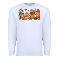 White give thanks coffee cups Premium Sweatshirt - MaliasSmallBusiness