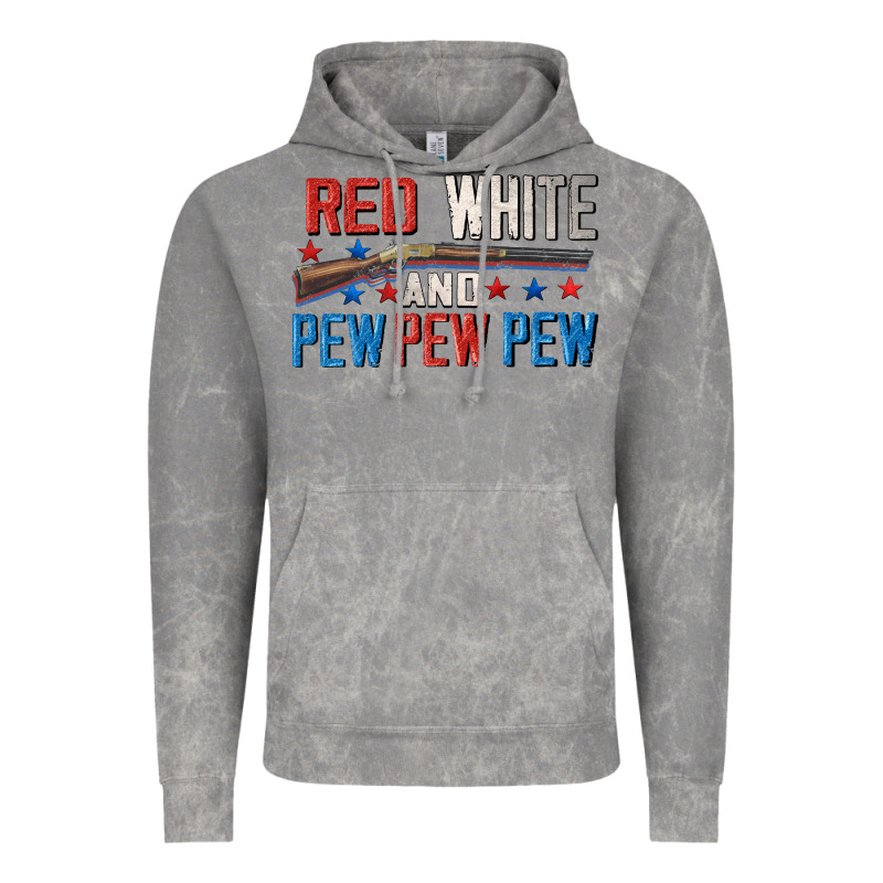 Red White And Pew Pew Pew Vintage Hoodie by CowGirlArtShop | Teevron