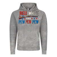 Cloud Rock Red white and pew pew pew Vintage Hoodie - CowGirlArtShop