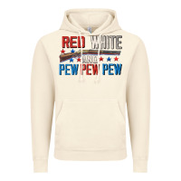 Vintage Artic Red white and pew pew pew Vintage Hoodie - CowGirlArtShop