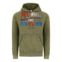 Vintage Olive Red white and pew pew pew Vintage Hoodie - CowGirlArtShop