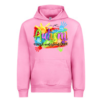 Fuchsia Pink Autism accept understand love Urban Hoodie - NancyCooperArtShop