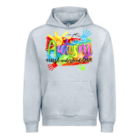 Heather Grey Autism accept understand love Urban Hoodie - NancyCooperArtShop