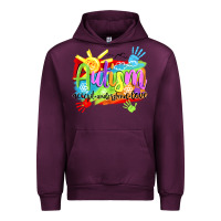 Mauve Wine Autism accept understand love Urban Hoodie - NancyCooperArtShop