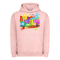 Pigment Salmon Autism accept understand love Urban Hoodie - NancyCooperArtShop