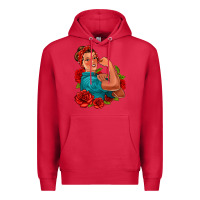 Cardinal hispanic strong woman with roses Premium Hoodie - Jasminsmagicworld