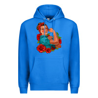 True Royal hispanic strong woman with roses Premium Hoodie - Jasminsmagicworld