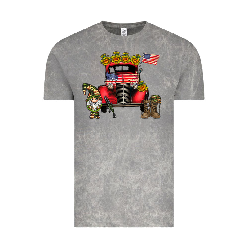 America Soldier Truck Vintage Tee by CowhideDigitalArt | Teevron